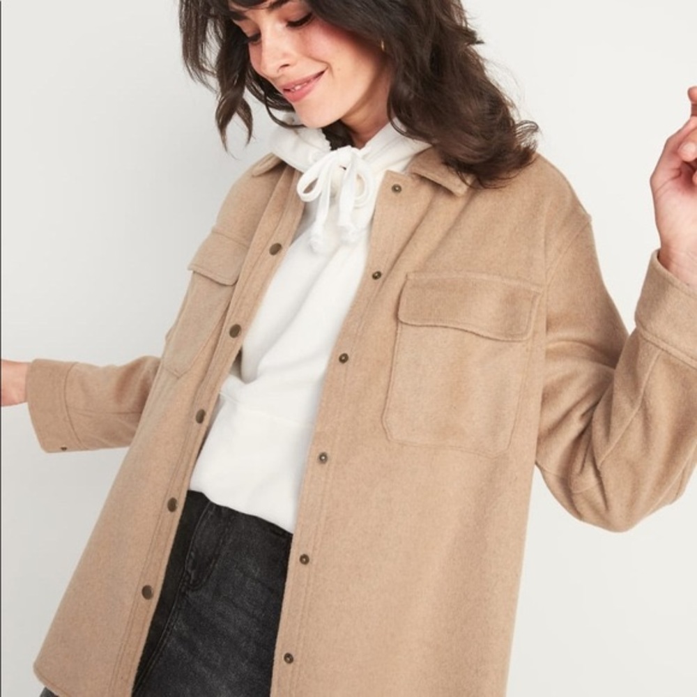 Old Navy Tan Oversized Shacket